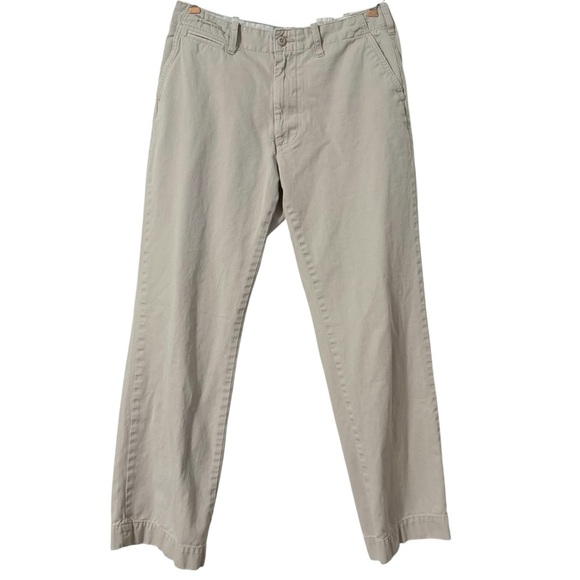 Ralph Lauren Polo Jeans Co RLG7 Chino Flat Front Pants in Tan Sz 32x30 Casual - Picture 1 of 15